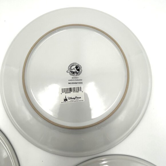 NWT Disney Parks Collection, Mickey Mouse Ceramic 8" Salad Dessert Plates, Set 4 - Picture 6 of 10